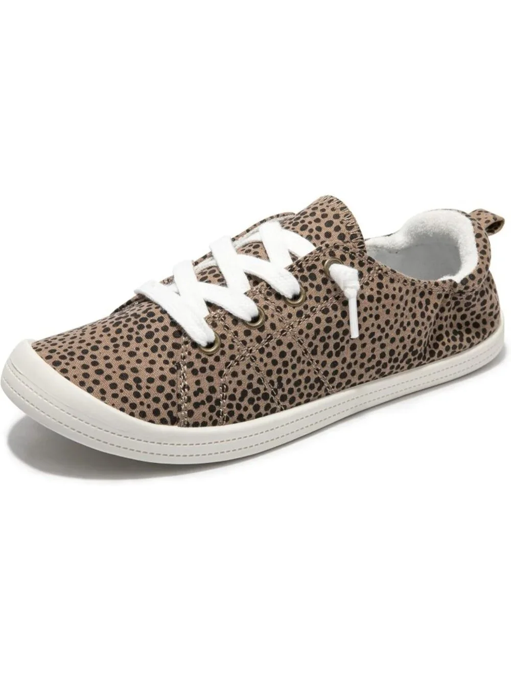 Women's Spot Pattern Comfortable Lace-Up Flat Breathable Walking Casual Sneakers